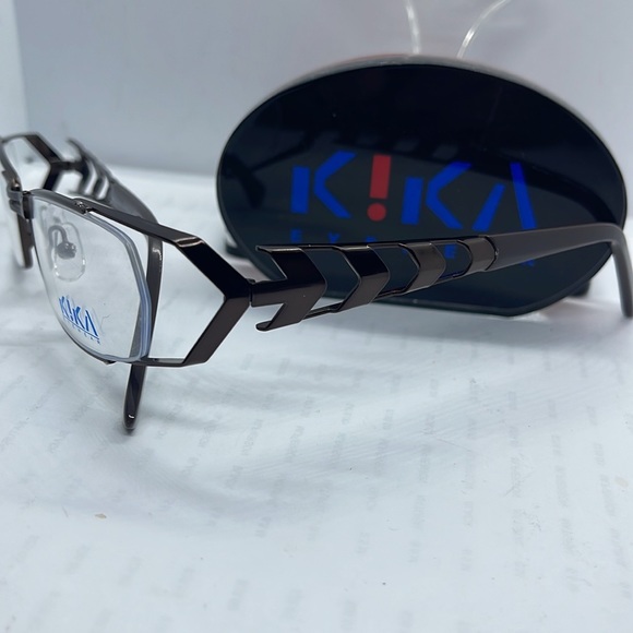 Brand New Mens Eyeglass Frame by Kika Eyewear Vintage style KE206 Black - Picture 2 of 11
